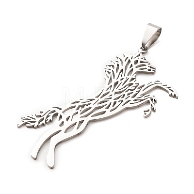 201 Stainless Steel Big Pendants STAS-F368-01P-1