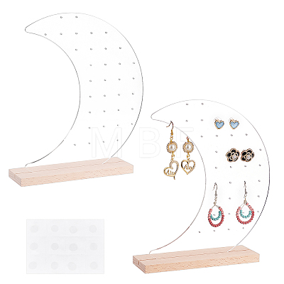 Acrylic Earring Display Stands EDIS-WH0006-40-1