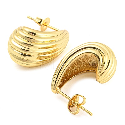Rack Plating Brass Teardrop Dangle Stud Earrings EJEW-K245-36G-1