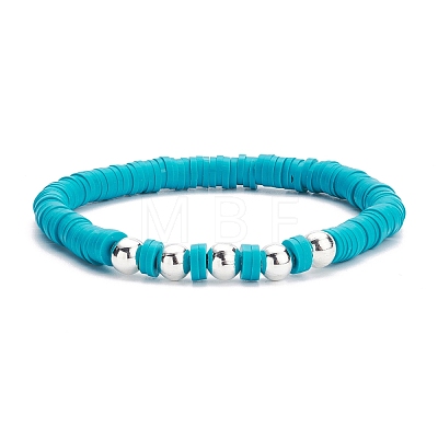 Handmade Polymer Clay Heishi Beads Stretch Bracelets Set BJEW-JB07390-1
