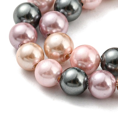 Electroplated Natural Shell Beads Strands SHEL-F008-03A-12-1