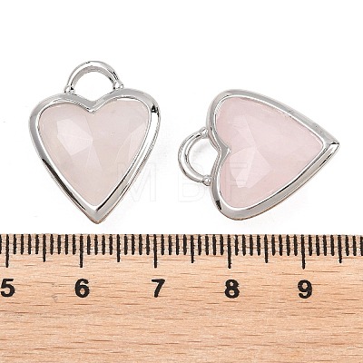 Natural Rose Quartz Faceted Pendants G-Z154-01P-06-1