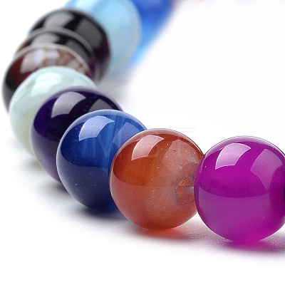 Natural Striped Agate/Banded Agate Beads X1-G-S259-04J-6mm-1