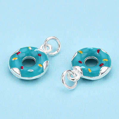 925 Sterling Silver Enamel Charms STER-T004-02S-1