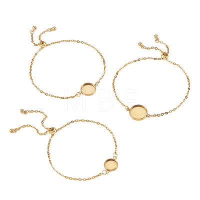 3Pcs 3 Styles 304 Stainless Steel Cable Chain Slider Bracelet Making BJEW-TADJ00002-1