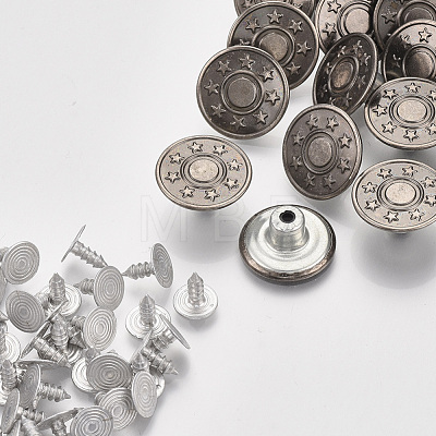 Iron Button Pins for Jeans BUTT-Q044-02B-1