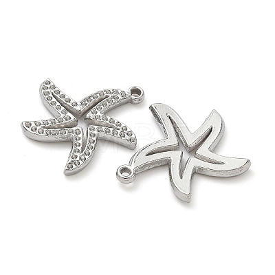 304 Stainless Steel Pendant Rhinestone Settings STAS-K267-12B-P-1