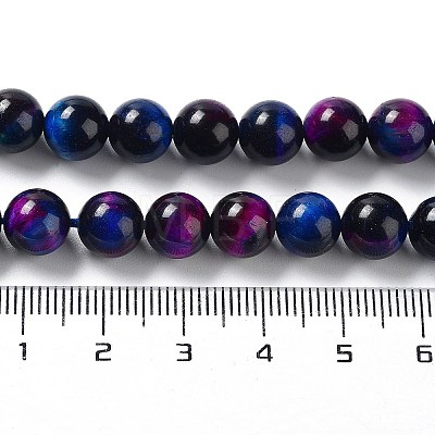 Natural Rainbow Tiger Eye Beads Strands G-NH0002-A01-B02-1