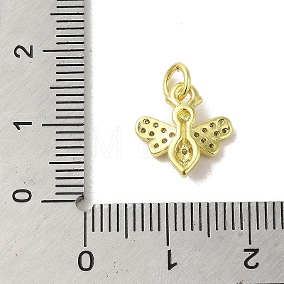 Real 18K Gold Plated Brass Pave Cubic Zirconia Pendants KK-M283-04D-01-1