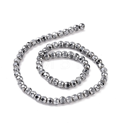Electroplated Non-magnetic Synthetic Hematite Beads Strands G-G862-02C-1