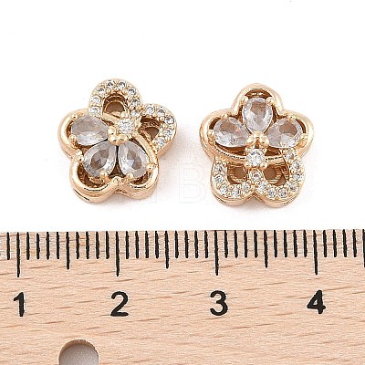 Rack Plating Brass Micro Pave Cubic Zirconia Beads KK-F879-12G-1