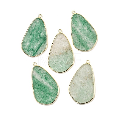 Natural Green Strawberry Quartz Pendants G-M431-08G-1