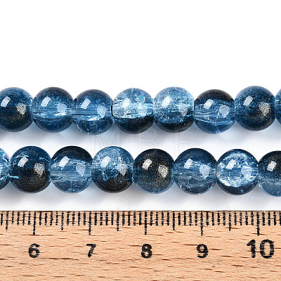 Transparent Crackle Glass Bead Strands GLAA-T025-8mm-02D-1