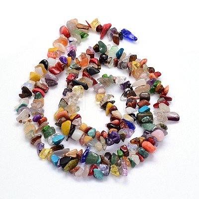 Mixed Stone Beads Strands G-O049-C-13-1
