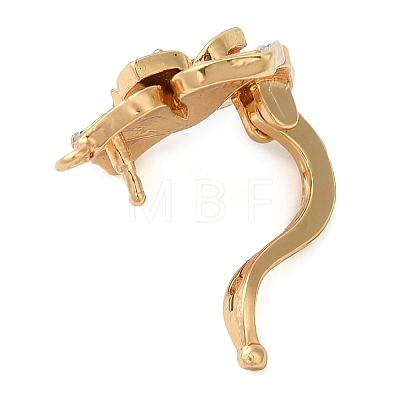 Brass with Enamel Fold Over Clasps KK-G505-22G-1