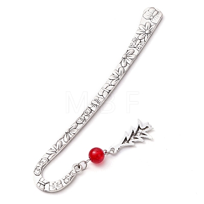 Christmas Theme Alloy Hook Bookmarks AJEW-JK00335-1