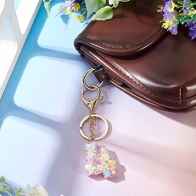 Number 4 Transparent Resin Keychains KEYC-TADJ0001-10D-1
