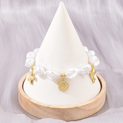 Ocean Brass Starfish Dolphin Charm Bracelets for Women KK-CBA68DA-05G-1