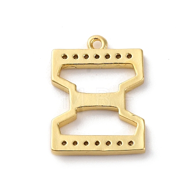 Rack Plating Brass Micro Pave Cubic Zirconia Pendant KK-H449-76G-15-1