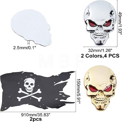 SUPERFINDINGS PET and Alloy Decoration Sticker DIY-FH0002-59-1