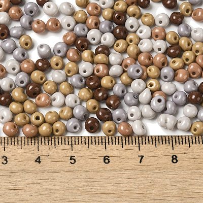 6/0 Opaque Baking Paint Glass Seed Beads X1-SEED-M012-02A-25-1
