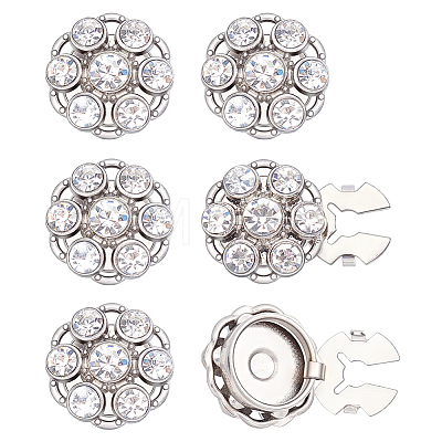 6Pcs Zinc Alloy Cufflinks BUTT-ME0001-36B-1