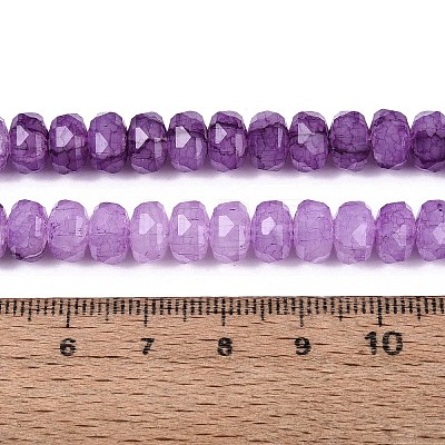 Imitation Jade Crackle Glass Beads Strands GLAA-N068-01A-A10-1