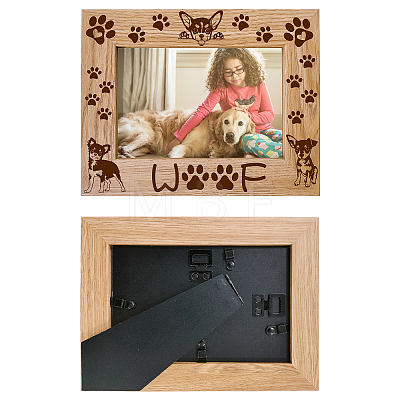 Natural Wood Photo Frames AJEW-WH0292-019-1