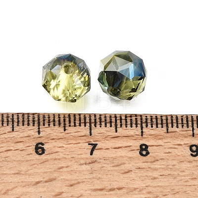 Electroplate Transparent Round Glass Beads GL-CBA6A73-HR01-1