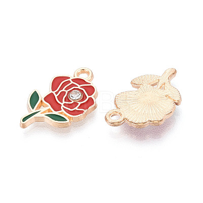 Alloy Rhinestone & Enamel Pendants ENAM-T024-63A-G-1