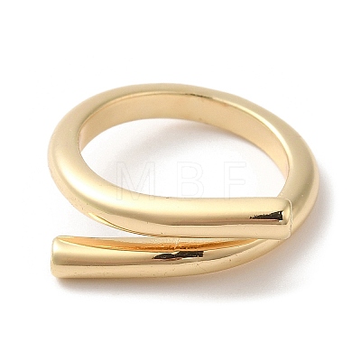 Brass Wire Wrap Cuff Ring for Women RJEW-E079-01G-1