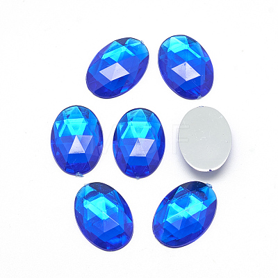 Acrylic Rhinestone Flat Back Cabochons GACR-Q011-10x14-05-1