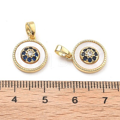 Brass Micro Pave Cubic Zirconia Charms KK-B129-16G-1