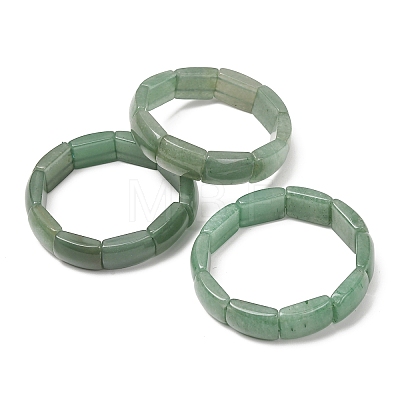 Rectangle Natural Green Aventurine Beaded Stretch Bracelets for Women Men GG-CBA9ACE-C08-1