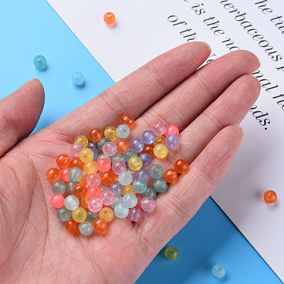 Transparent Acrylic Beads X-MACR-S370-I6mm-1