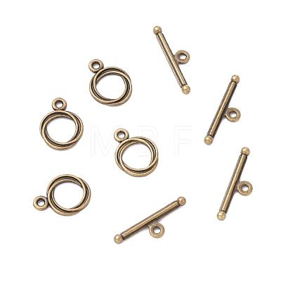 Tibetan Style Zinc Alloy Toggle Clasps MLF0539Y-NF-1