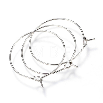 316L Surgical Stainless Steel Hoop Earring Findings STAS-G130-03P-1