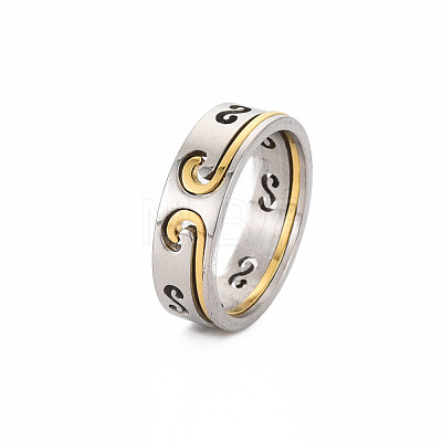 Men's 201 Stainless Steel Infinity Finger Rings RJEW-N029-084-1