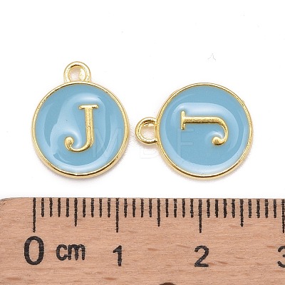 Golden Plated Alloy Enamel Charms X-ENAM-S118-04J-1