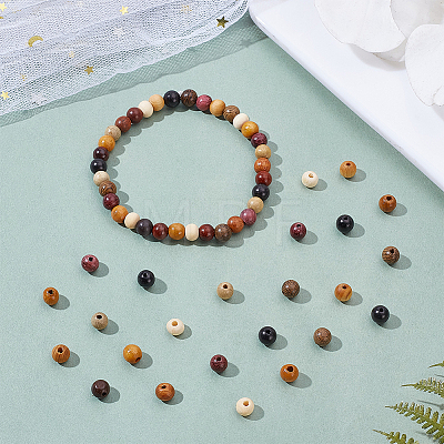 540Pcs 12 Colors Natural Unfinished Wood Beads WOOD-WR0001-16-1