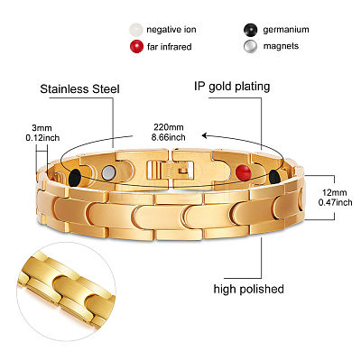 SHEGRACE Stainless Steel Watch Band Bracelets JB651B-1