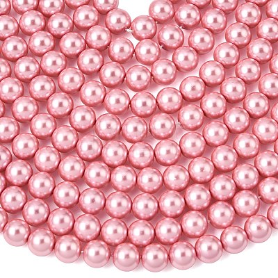 Eco-Friendly Dyed  Glass Pearl Round Beads Strands HY-A002-8mm-RB109-1