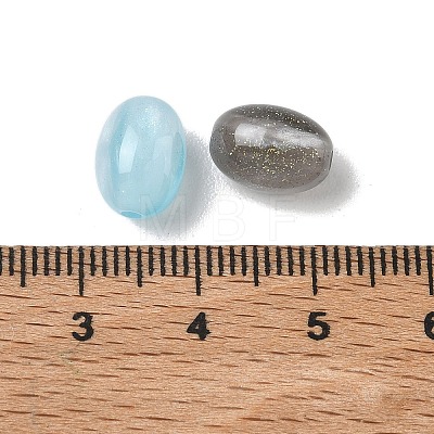 Transparent Resin & Glitter Powder Beads RESI-F073-06-1