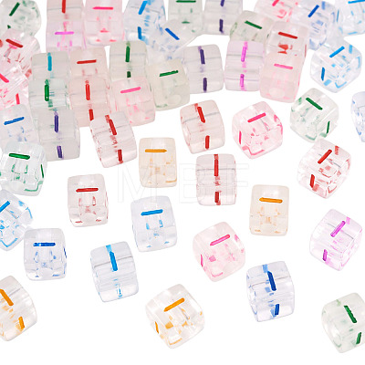 50Pcs Acrylic European Beads MACR-TADJ0001-13I-1