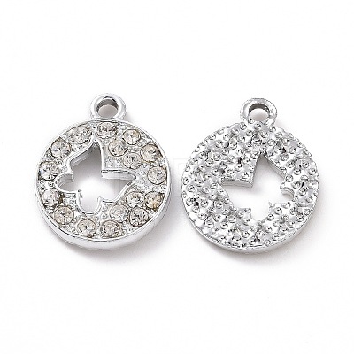 Alloy Crystal Rhinestone Pendants ALRI-C008-30P-1