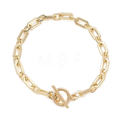 Brass Paperclip Chains Bracelets for Women BJEW-JB14063-1