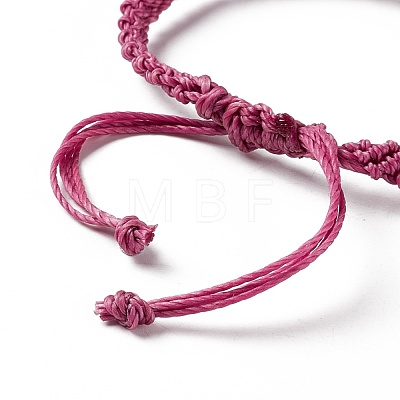 Waxed Polyester Braided Cord Bracelet BJEW-B065-02-1