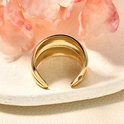 304 Stainless Steel Open Cuff Rings for Unisex RJEW-R010-06S-1