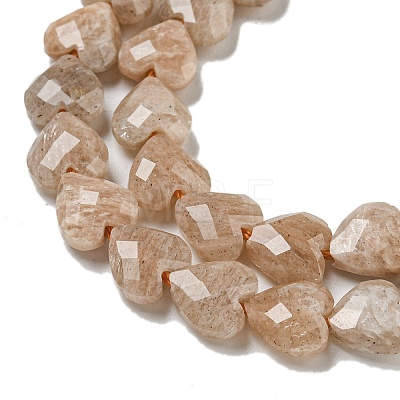 Natural Peach Moonstone Beads Strands G-P544-E05-01-1