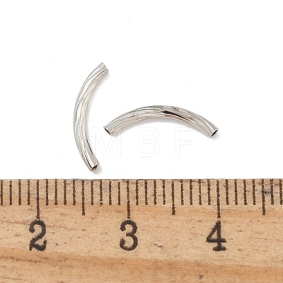 Brass Curved Tube Beads KK-B120-01A-P-1